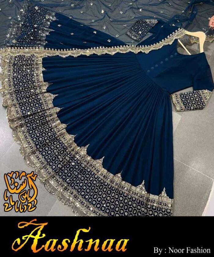 Border Sleeve Heavy Sequence Embroidery With Sequence Embroidery Dupatta 3pcs